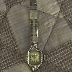 Vintage Bulova Silver Women's Watch Needs Battery
